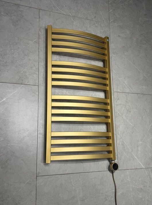 Рушникосушка електрична Terma D01 960x500 Brass, з теном MOA-WiFi праворуч