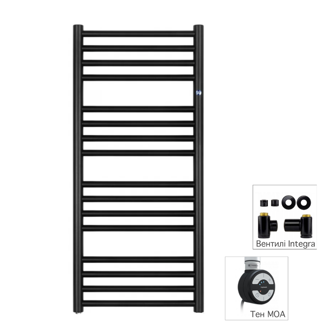 Circo Radiator Рушникосушка комбінована Instal Projekt CIRCO 1095x500 Black mat, тен ...