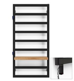 Рушникосушка електрична Terma Grid 990x500 Black mat, тен ONE