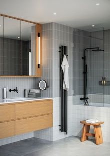 Рушникосушка електрична Terma ROLO HANGER 1200x205 Black mat, тен ONE з правої сторони WLROW120020K9M5E8ORXMX0