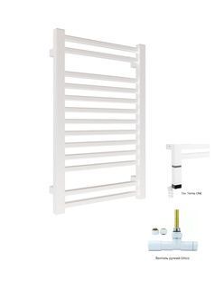 Рушникосушка комбінована Terma BONE 760x500 White, тен ONE + вентиль Unico