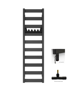 Рушникосушка комбінована Terma VIVO 1150x300 Black mat, тен ONE + вентиль Unico