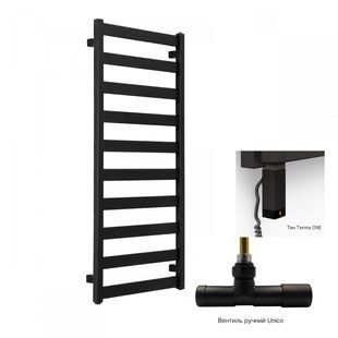 Рушникосушка комбінована Terma VIVO 1150x300 Black mat, тен ONE + вентиль Unico