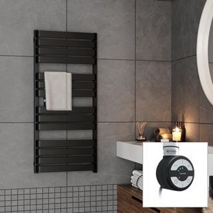 Рушникосушка електрична Terma Warp T 1110x500 Black mat, тен MOA