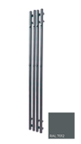 Вертикальна електрична рушникосушка Terma ROLO HANGER X2 1600x205 RAL 7012 Mat, тен One R36