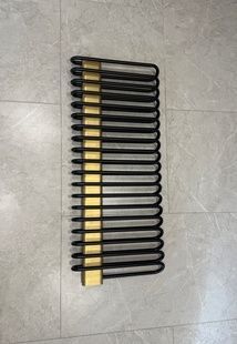 Рушникосушка Terma Michelle 1200x500 Heban, панель Brushed Brass