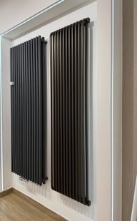 Дизайн-радіатор з нижнім підключенням Terma Delfin 1800x500 mm, Anodic Brown