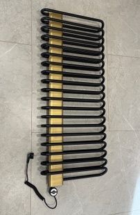 Рушникосушка електрична Terma Michelle 1200x500 Heban, панель Brushed Brass, з теном MOA