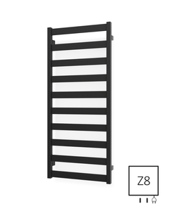 Рушникосушка комбінована Terma VIVO 1150x500 Black mat, тен MOA + вентиль Twins