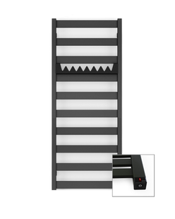 Рушникосушка електрична прихованого монтажу Terma VIVO ONE 1150x500 Black mat, тен ONE з правої сторони