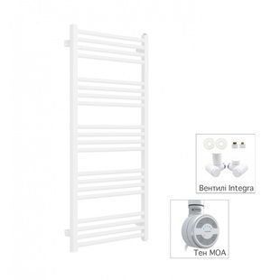 Рушникосушка комбінована Terma Fiona 1140x430 9016 MAT, тен MOA + вентиль Integra