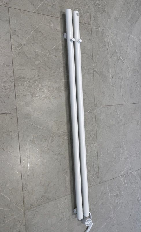 Рушникосушка електрична Terma ROLO HANGER 1200x95 White mat, тен MOA праворуч