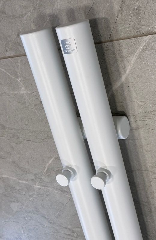 Рушникосушка електрична Terma ROLO HANGER 1200x95 White mat, тен MOA праворуч