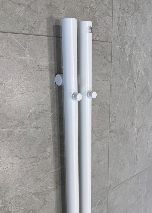 Рушникосушка електрична Terma ROLO HANGER 1200x95 White mat, тен MOA праворуч