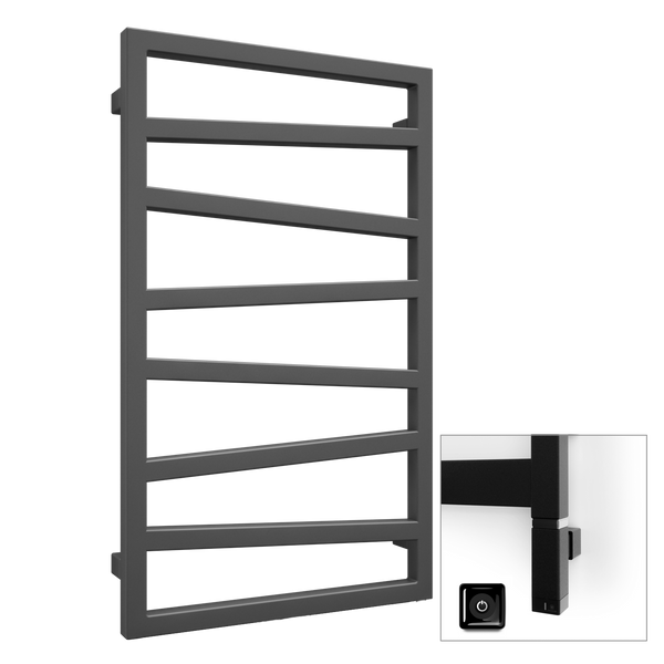 Рушникосушка електрична Terma Zigzag 835x500 Black mat, тен ONE