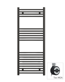 Рушникосушка електрична Terma LEO 1000x500 Black mat, з теном MOA
