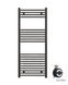 Рушникосушка електрична Terma LEO 1000x500 Black mat, з теном MOA