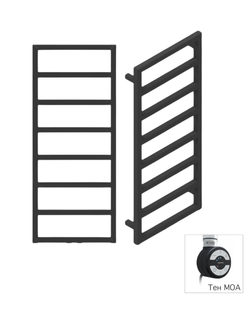 Рушникосушка електрична Instal Projekt VIA 950x500 Black mat, тен MOA