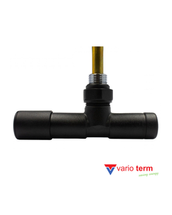 Вентиль ручний Vario Term UNICO 50 мм, Black str. (лівий)