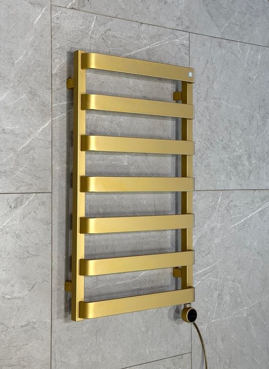 Рушникосушка комбінована Terma WIX 850x500, колір Brass, тен MOA-WiFi + вентиль Integra