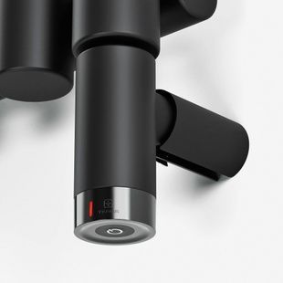 Електричний круглий ТЕН Terma ONE R36 400W, Black mat (прихований монтаж)