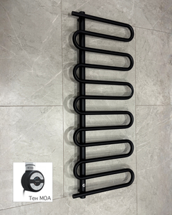Рушникосушка електрична Instal Projekt SPIRO 1220x500 Black mat, тен MOA