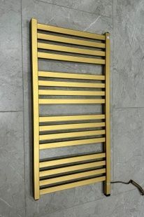 Золота рушникосушка електрична Terma M01 960x530 мм, колір  Brass з теном ONE